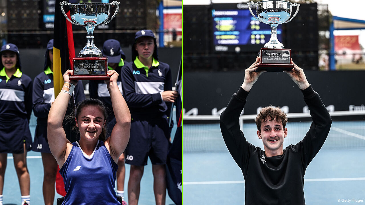 Dubbel Belgisch succes op Australian Open in rolstoeltennis: Luna Gryp en Alexander Lantermann zijn de beste junioren