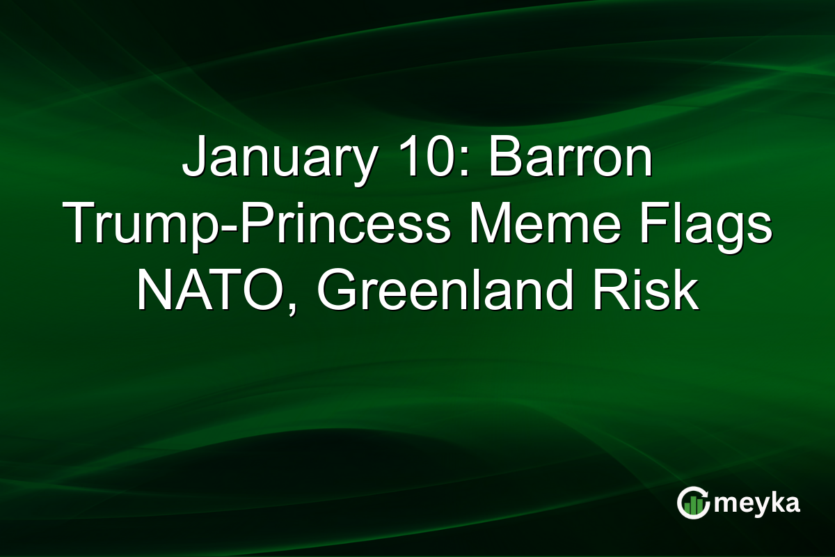 January 10: Barron Trump-Princess Meme Flags NATO, Greenland Risk