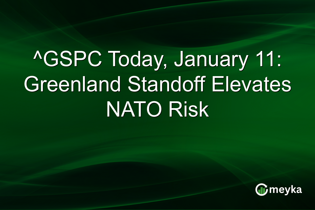 ^GSPC Today, January 11: Greenland Standoff Elevates NATO Risk