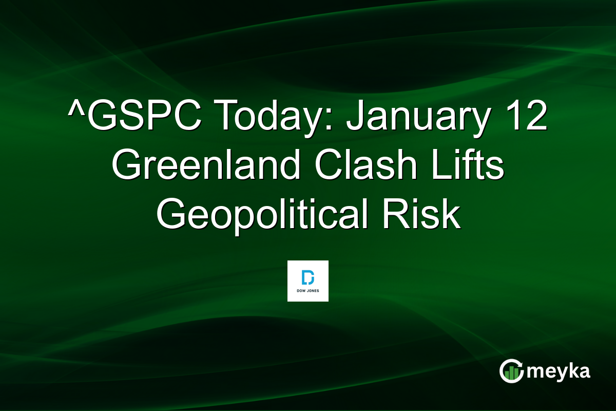 ^GSPC Today: January 12 Greenland Clash Lifts Geopolitical Risk