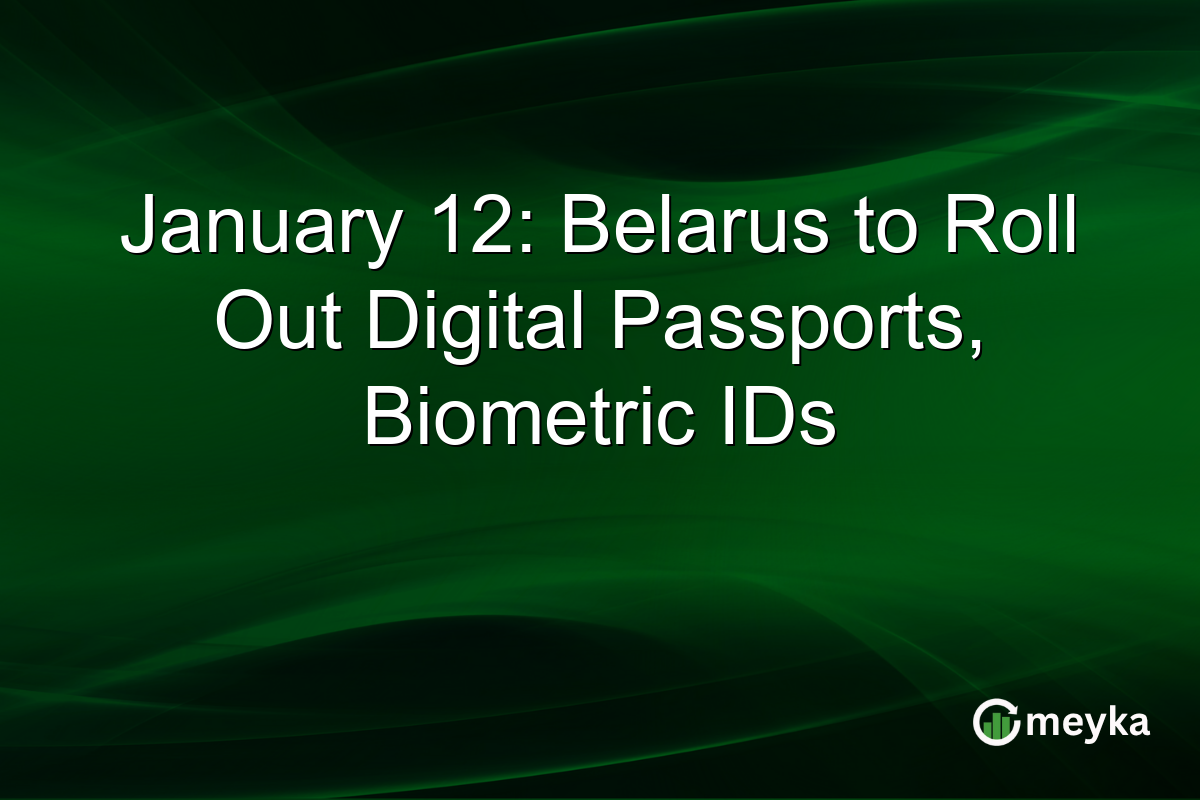 January 12: Belarus to Roll Out Digital Passports, Biometric IDs