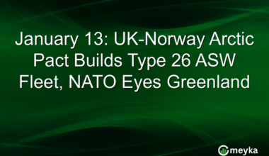 January 13: UK-Norway Arctic Pact Builds Type 26 ASW Fleet, NATO Eyes Greenland