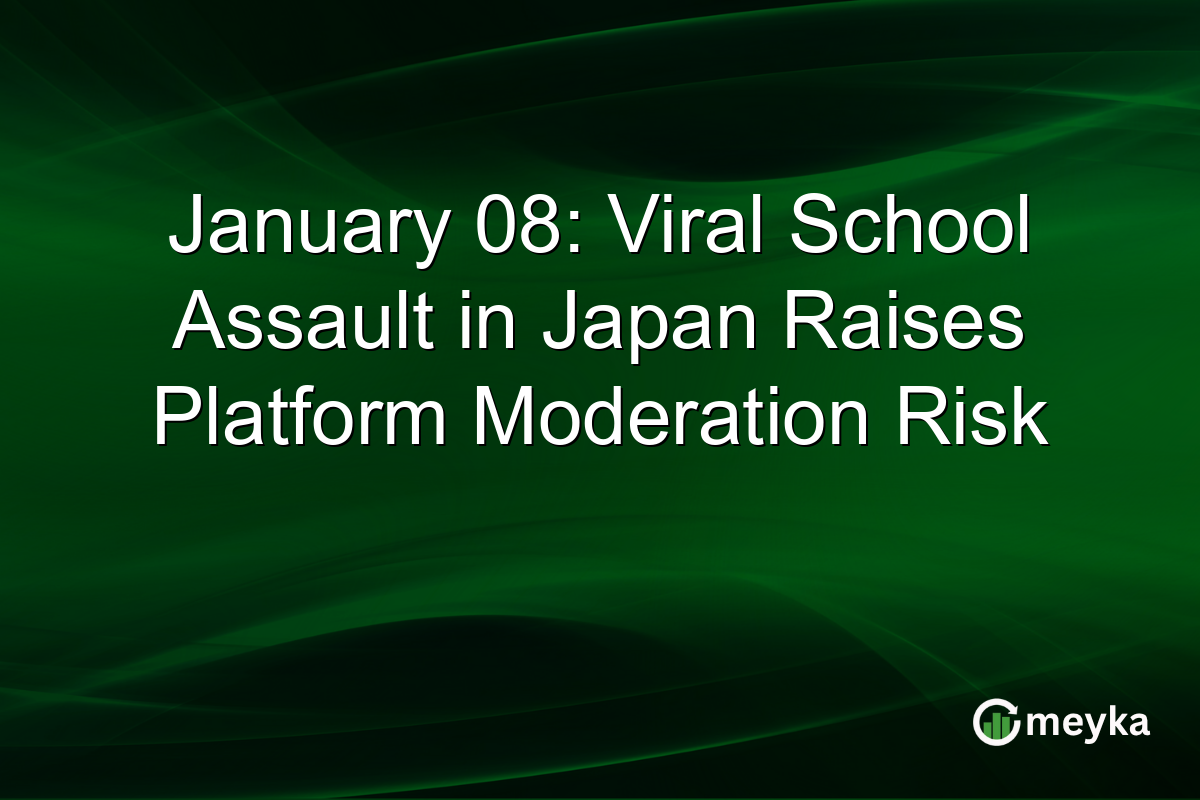 January 08: Viral School Assault in Japan Raises Platform Moderation Risk