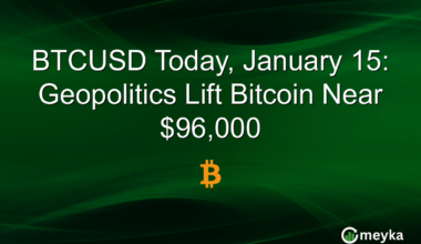 BTCUSD Today, January 15: Geopolitics Lift Bitcoin Near $96,000