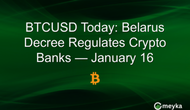 BTCUSD Today: Belarus Decree Regulates Crypto Banks — January 16