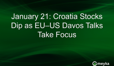 January 21: Croatia Stocks Dip as EU–US Davos Talks Take Focus
