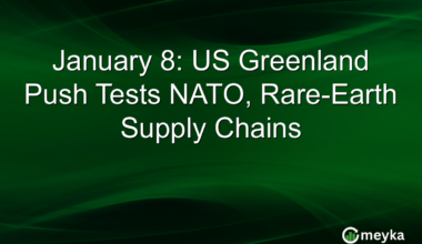 January 8: US Greenland Push Tests NATO, Rare-Earth Supply Chains