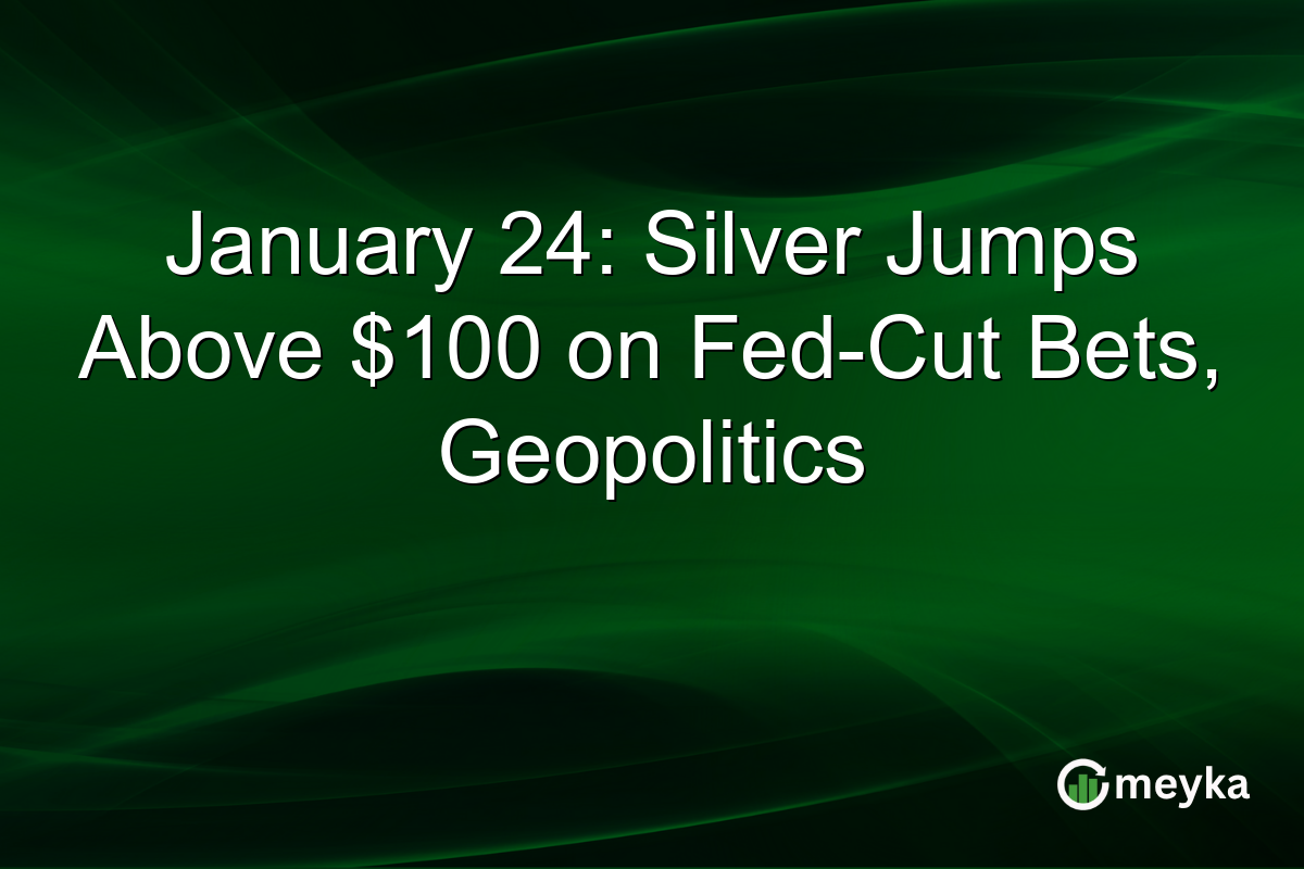 January 24: Silver Jumps Above $100 on Fed-Cut Bets, Geopolitics