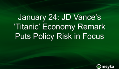January 24: JD Vance’s ‘Titanic’ Economy Remark Puts Policy Risk in Focus