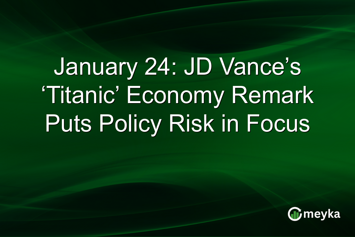 January 24: JD Vance’s ‘Titanic’ Economy Remark Puts Policy Risk in Focus