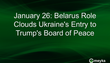 January 26: Belarus Role Clouds Ukraine's Entry to Trump's Board of Peace