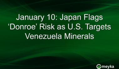 January 10: Japan Flags ‘Donroe’ Risk as U.S. Targets Venezuela Minerals