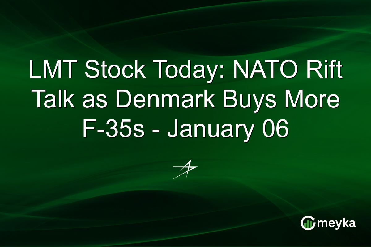 LMT Stock Today: NATO Rift Talk as Denmark Buys More F-35s - January 06