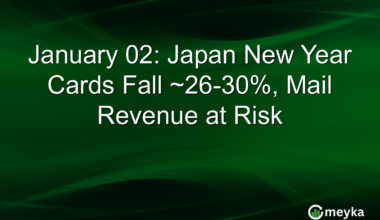 January 02: Japan New Year Cards Fall ~26-30%, Mail Revenue at Risk