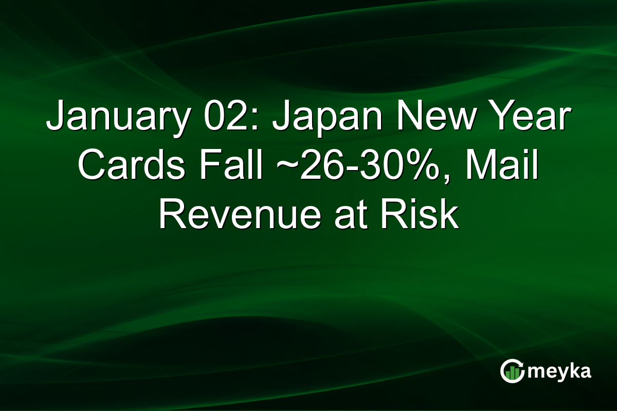 January 02: Japan New Year Cards Fall ~26-30%, Mail Revenue at Risk