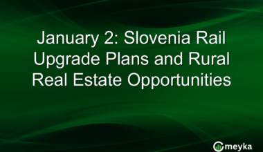 January 2: Slovenia Rail Upgrade Plans and Rural Real Estate Opportunities