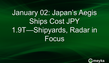 January 02: Japan’s Aegis Ships Cost JPY 1.9T—Shipyards, Radar in Focus
