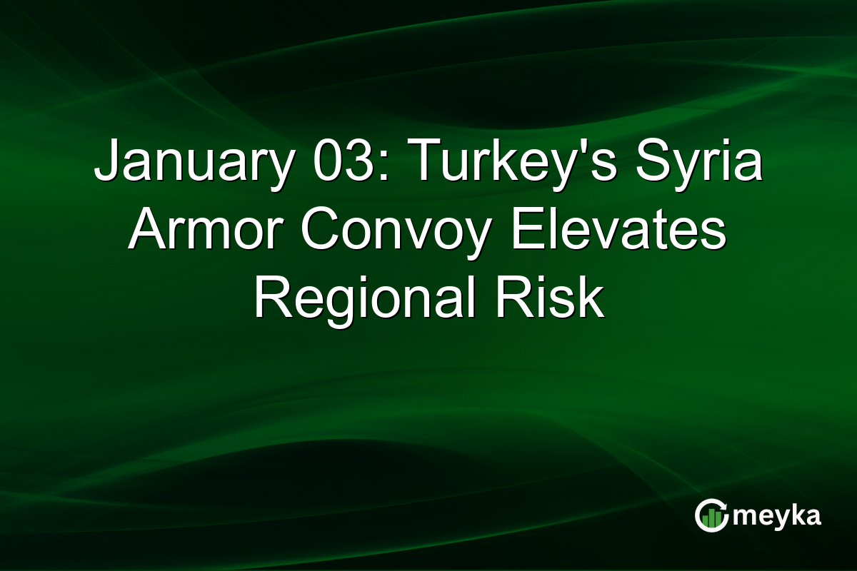 January 03: Turkey's Syria Armor Convoy Elevates Regional Risk