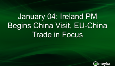January 04: Ireland PM Begins China Visit, EU-China Trade in Focus