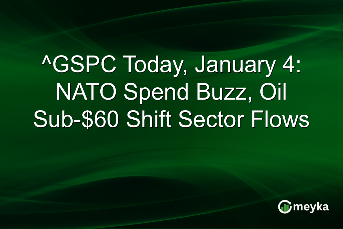 ^GSPC Today, January 4: NATO Spend Buzz, Oil Sub-$60 Shift Sector Flows