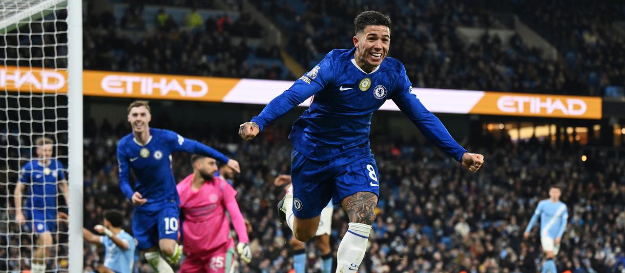 Enzo Fernandez jubelt