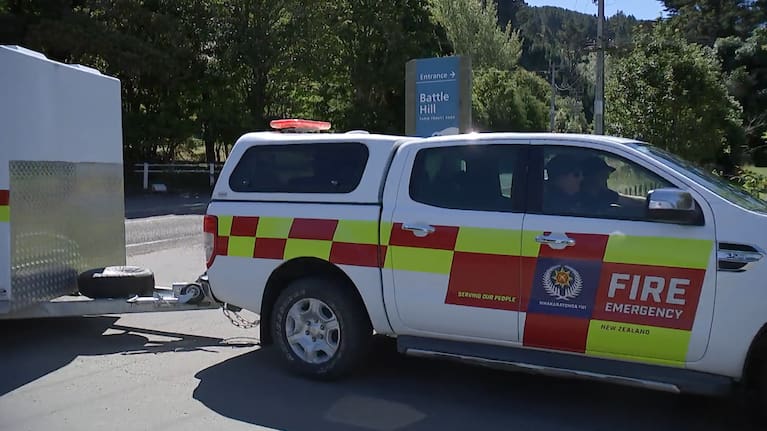 Fire and Emergency New Zealand's Urban Search and Rescue teams near the crash site in Paekākāriki Hill area.