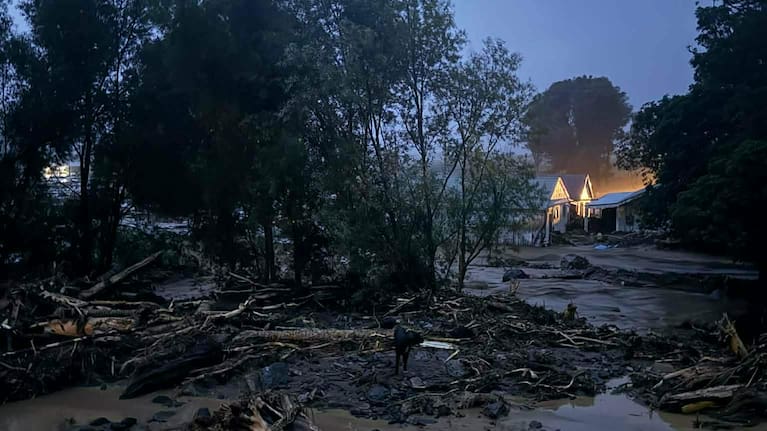 Flood damage in Te Araroa