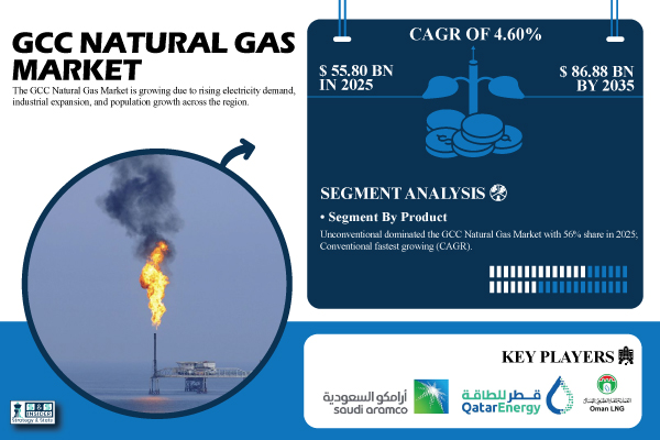 GCC Natural Gas Market Share & Size Report