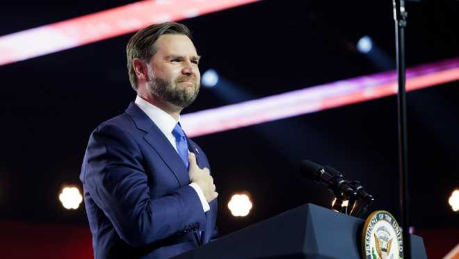 PHOENIX, ARIZONA - DECEMBER 21: Vice President JD Vance speaks on the final day of Turning Point USA's annual AmericaFest conference at the Phoenix Convention Center on December 21, 2025 in Phoenix, Arizona. Vance spoke about preparing for the next election, and fighting against the left on culture war issues. (Photo by Caylo Seals/Getty Images)