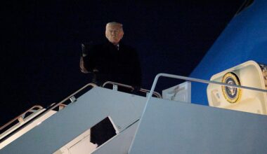 Air Force One carrying Trump to Davos turns around after "minor electrical issue," Leavitt says