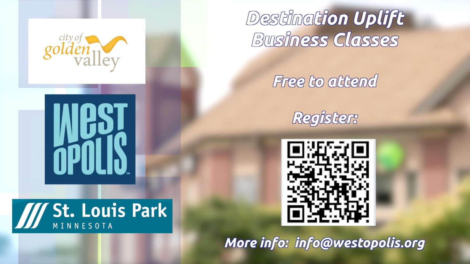 Graphic with information about upcoming series of marketing classes