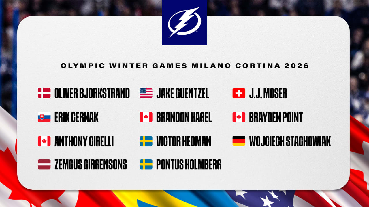 Eleven Lightning players selected for 2026 Winter Olympics in Italy