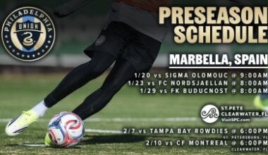 Philadelphia Union Announce 2026 Preseason Schedule in Clearwater; Spain Friendlies