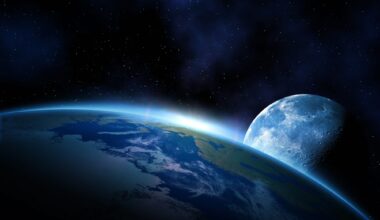 An aerial view of planet earth from space