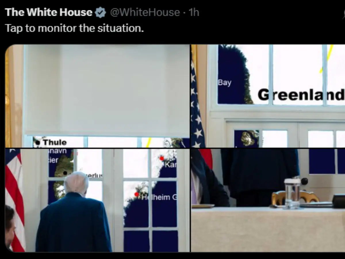 Trump walking towards Greenland? White House 'tap to monitor' post sparks speculations about US strike