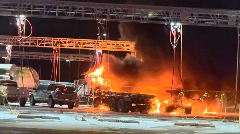 Employee injured after two trucks catch on fire in Grayslake