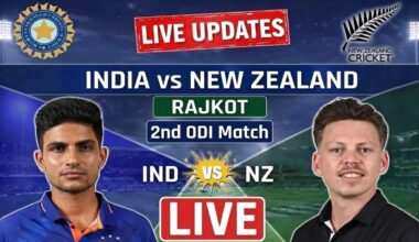 IND vs NZ 2nd ODI Live Cricket Score: Catch live updates from the India vs New Zealand match in Rajkot today.