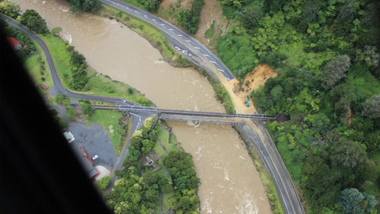 Karangahake Gorge slip and flooding