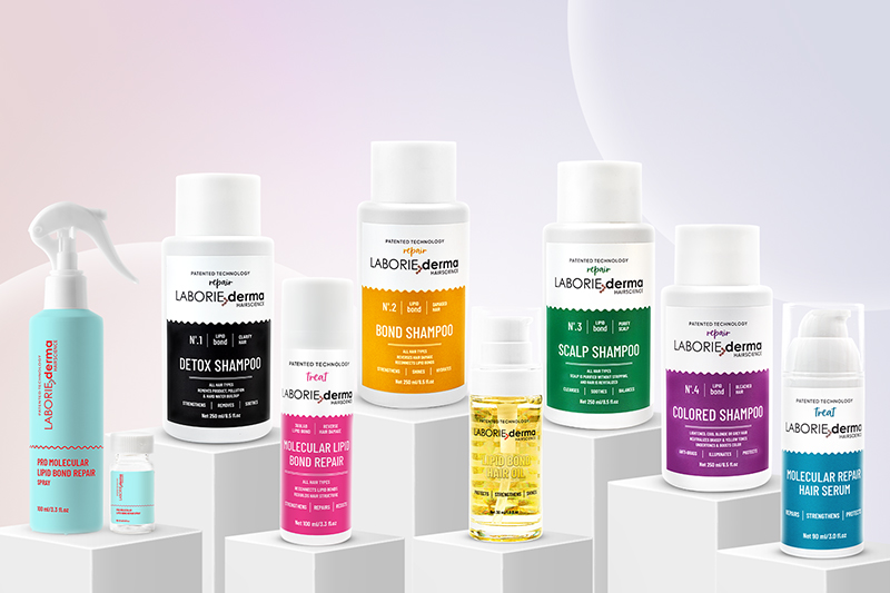 LABORIE derma advances patented, science-validated lipid bond technology for hair repair