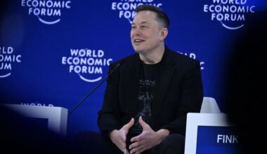 Elon Musk pictured during a panel talk at the World Economic Forum Annual Meeting in Davos, Switzerland, on January 22, 2026. (Photo by Harun Ozalp/Anadolu via Getty Images)