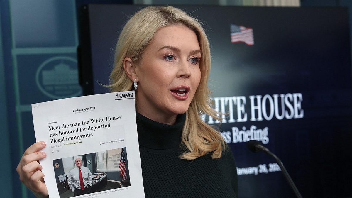 Leavitt in press briefing