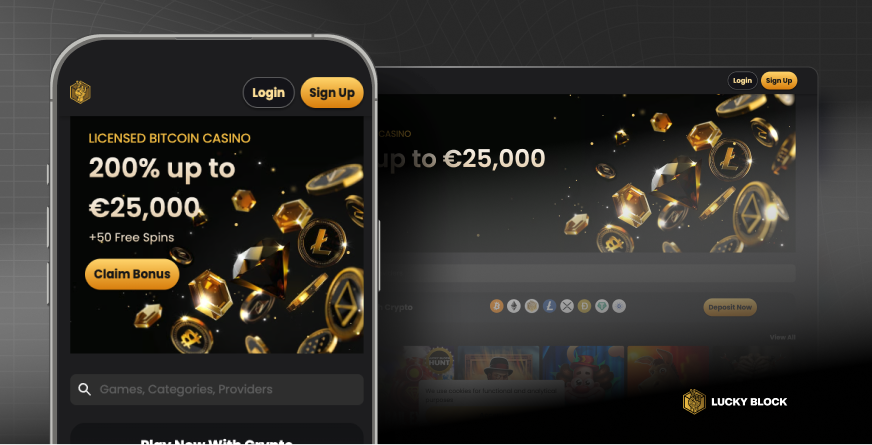 Image of the Lucky Block platform interface