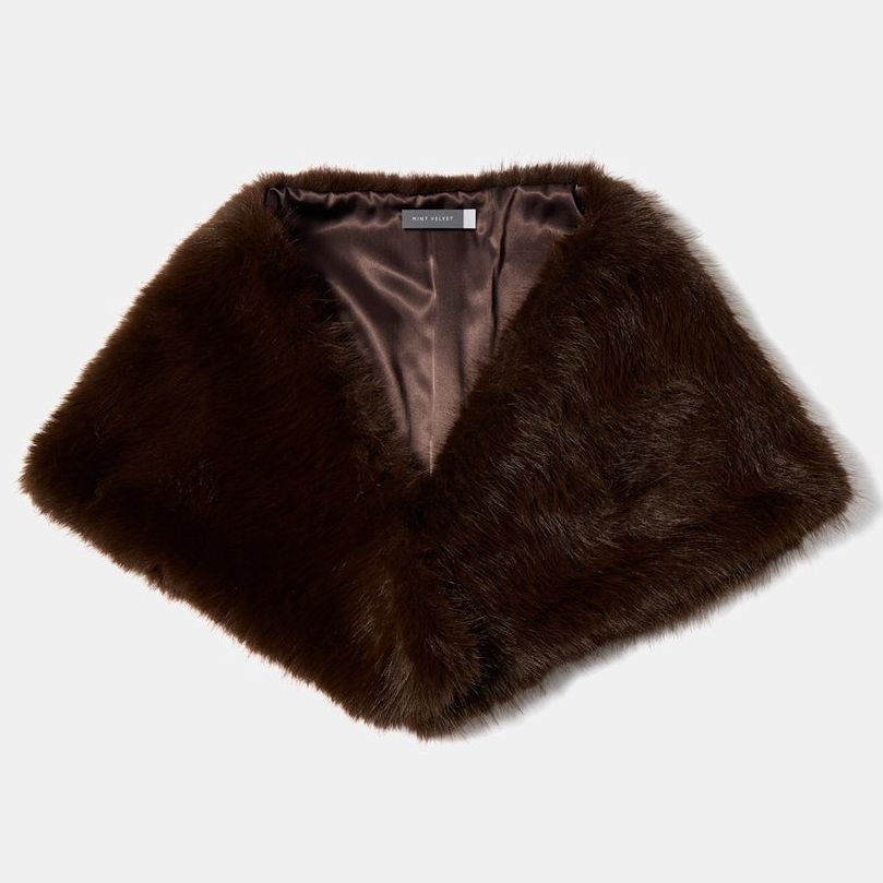 Mint Velvet Faux Fur Triangle Scarf