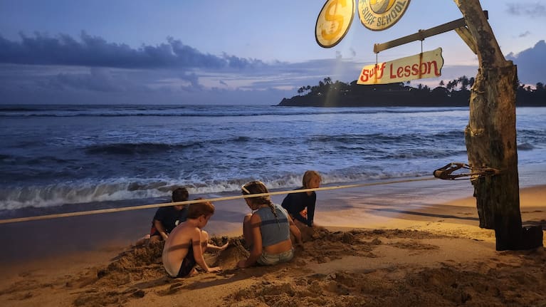 Making friends along the way in Sri Lanka. 