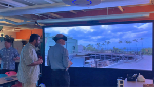 person looking at a screen