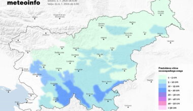 Napoved snega, 5. januar 2026