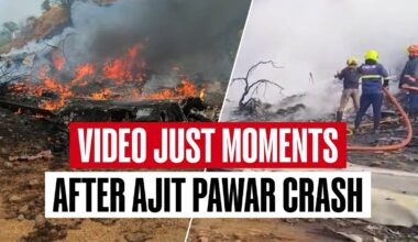 Moments after Ajit Pawar crash