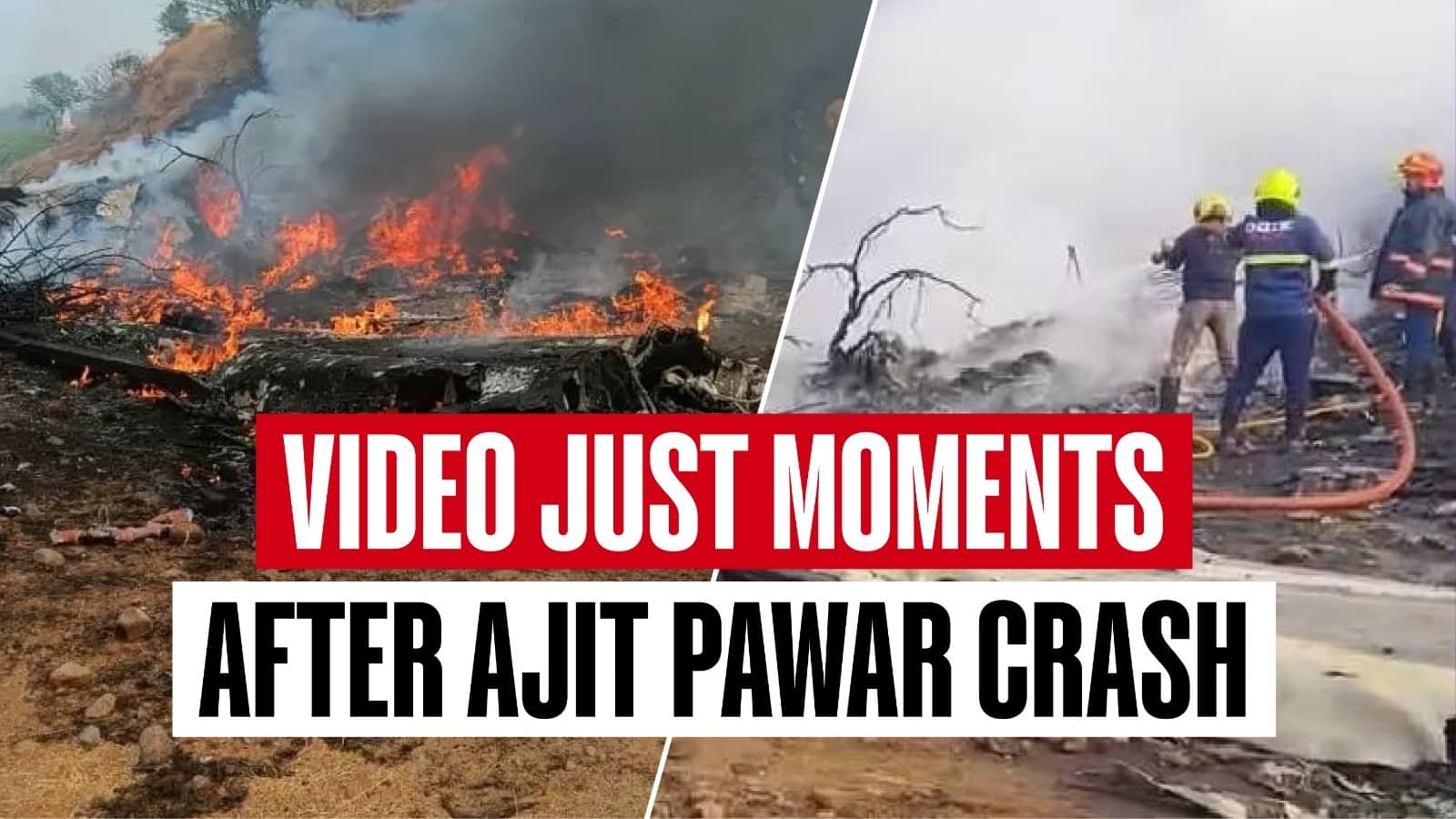 Moments after Ajit Pawar crash