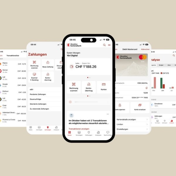 Obwaldner Kantonalbank lanciert neue E-Banking-App