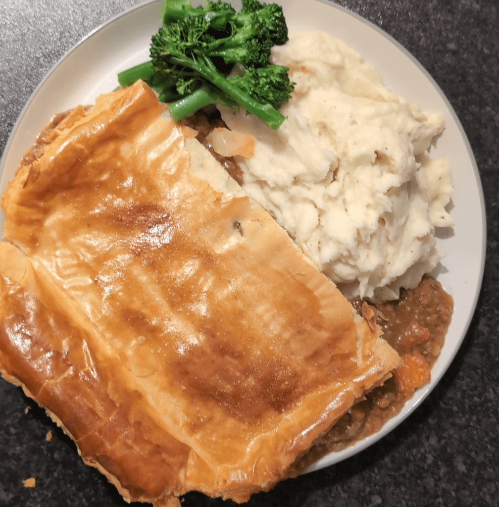 My wife made Steak Pie for dinner, Happy New Year everyone